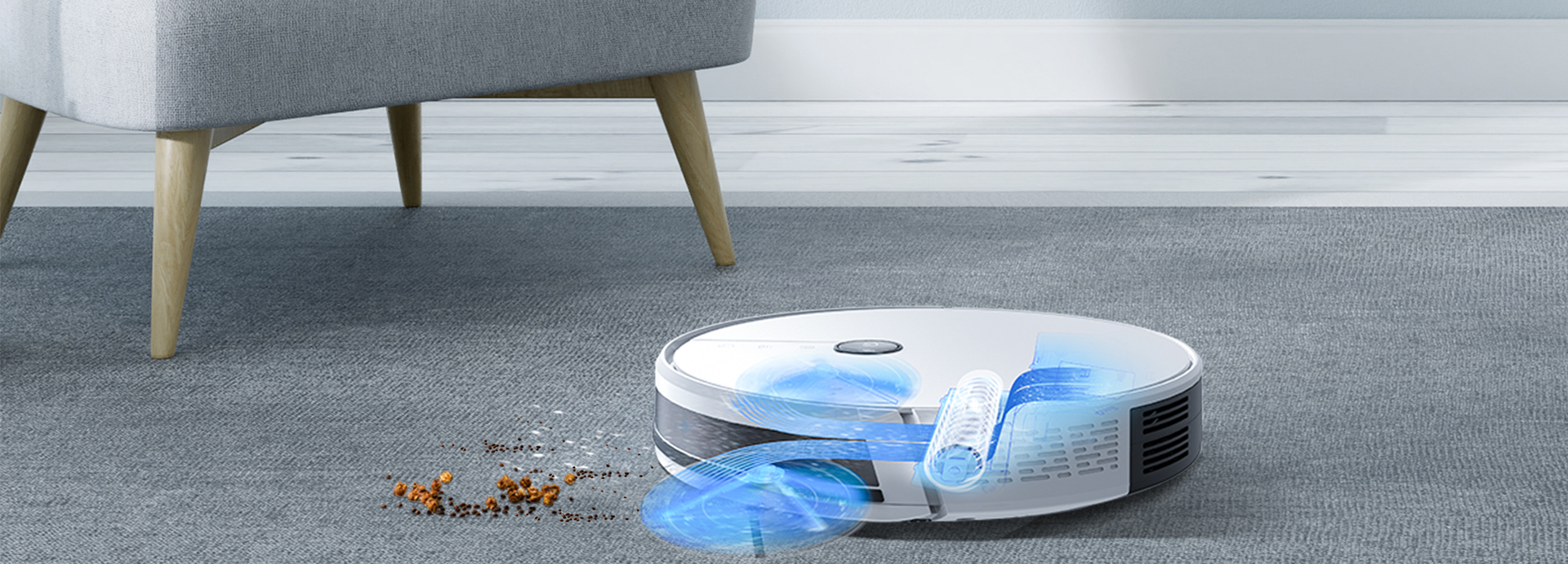 High Power 2 in 1 Vacuum and Mop Robot