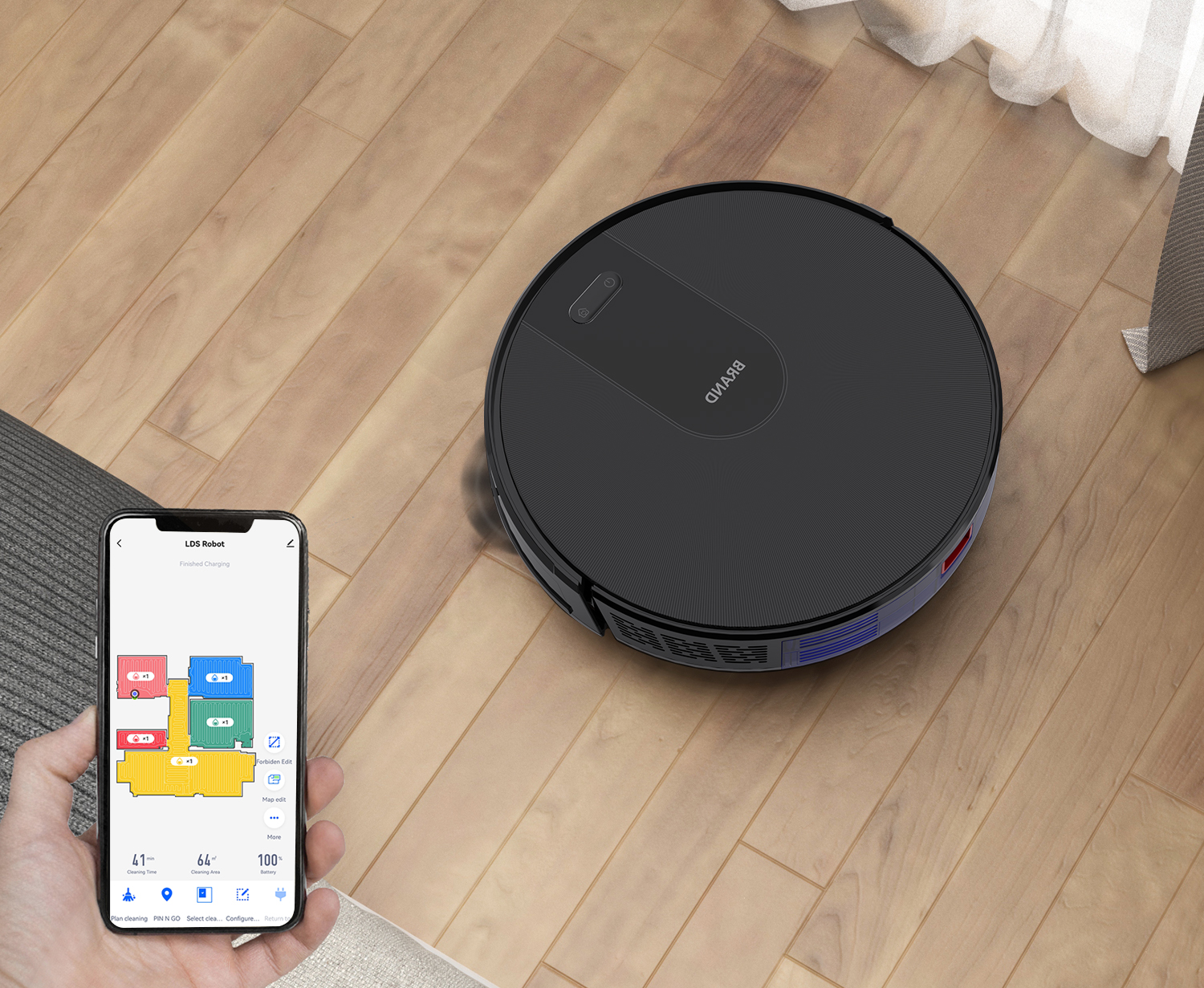 Robot 2 In 1 Vacuum And Mop with Convenient Control in Your Hands