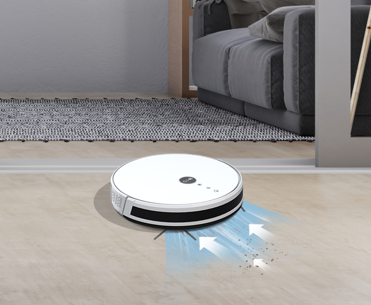 Smart Programmable Robot Vacuum Cleaner Robotic Auto Cleaning for Carpet Hardwood Floor Gyro Sensor Home Navigation Scheduled Activation & Automatic Charge Dock PureClean PUCRC105_0