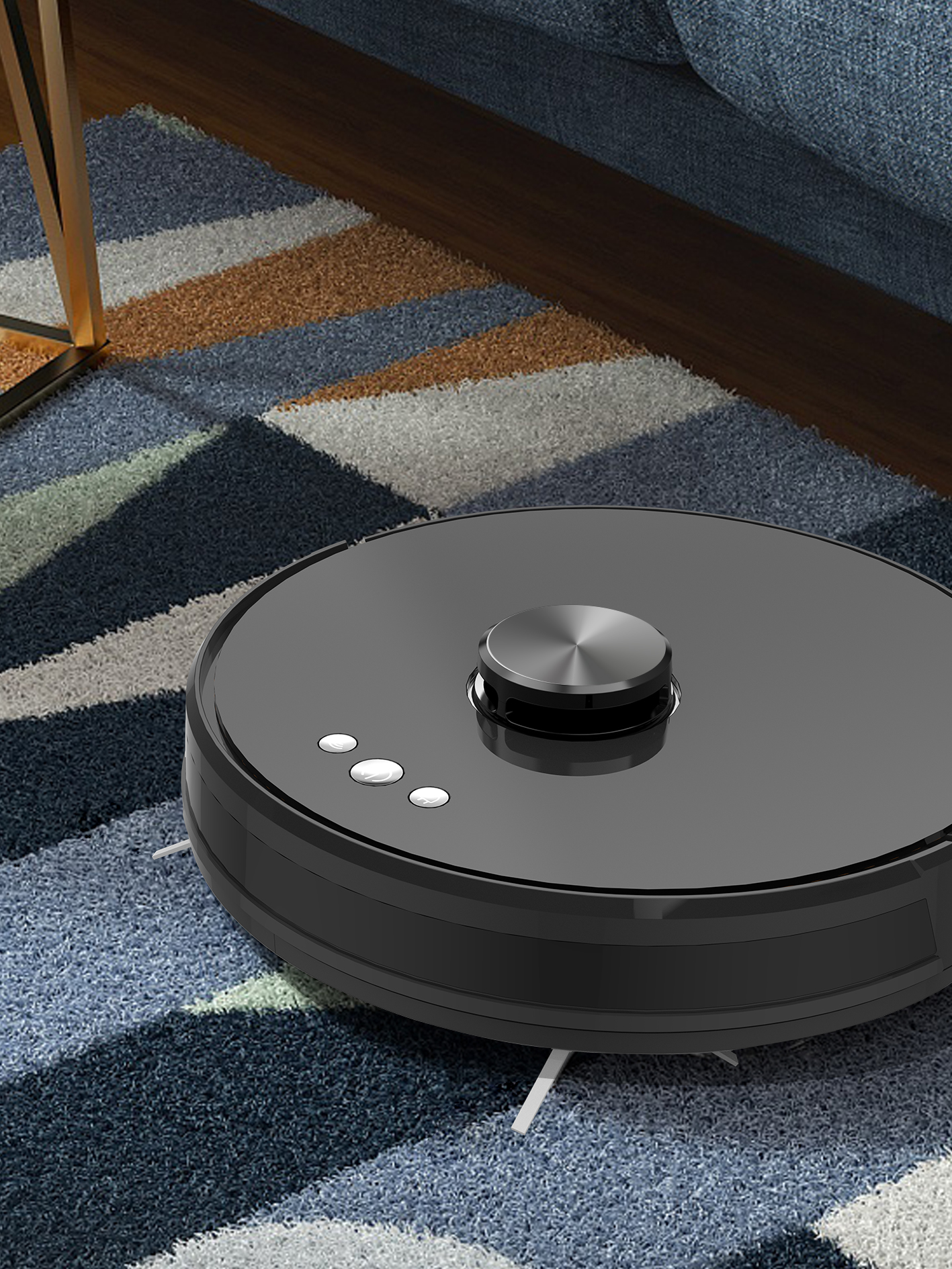Robot Vacuum Cleaner For Carpet And Hardwood with Integrated Sensors