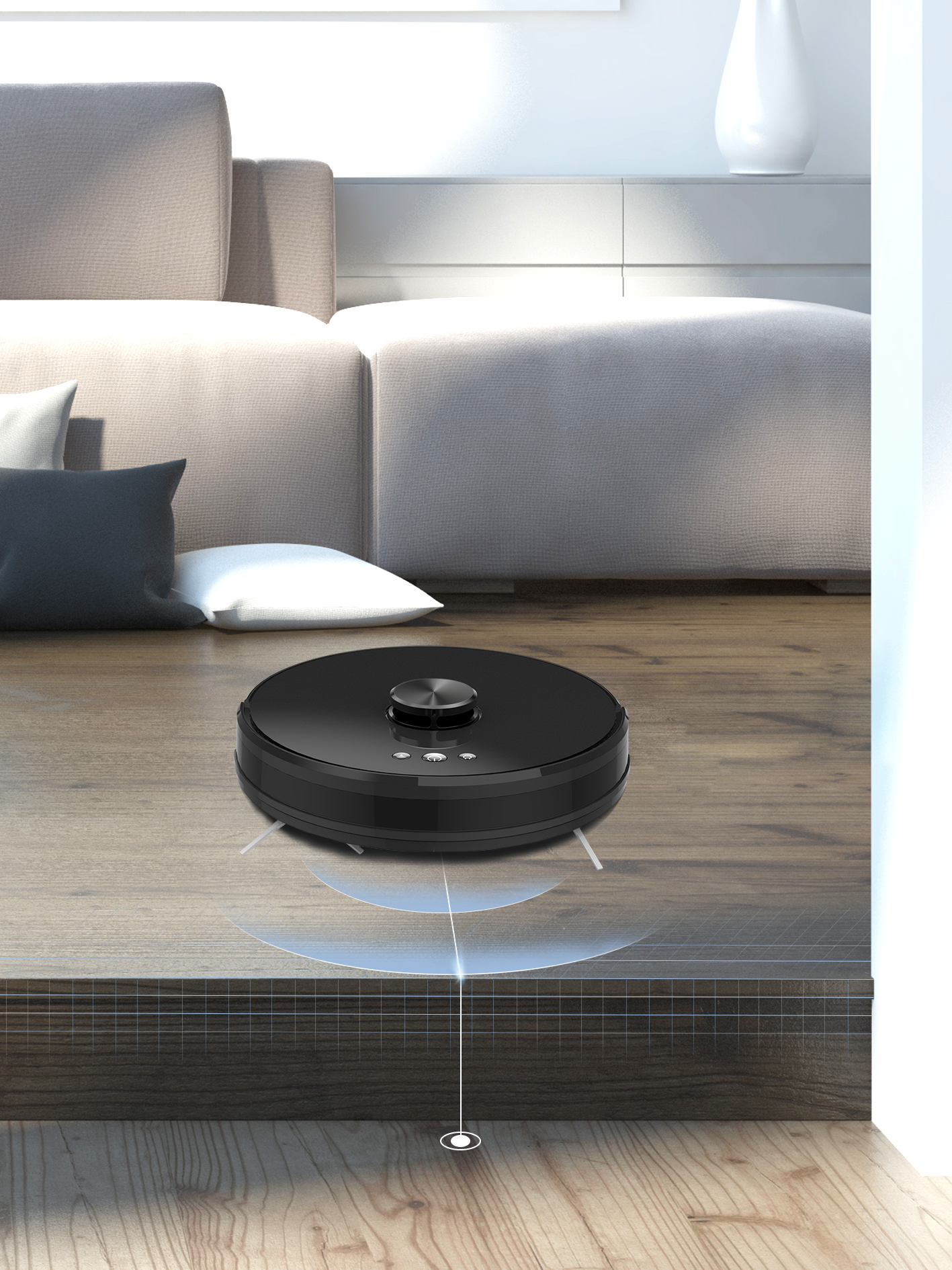 Robot Vacuum Cleaner For Carpet And Hardwood Floors with Advanced High-end Navigation Features